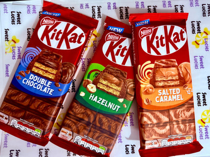 Limited edition kitkat Gift Box Hazelnut, Double Chocolate & Salted Caramel Brand new