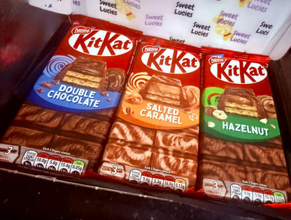 Limited edition kitkat Gift Box Hazelnut, Double Chocolate & Salted Caramel Brand new